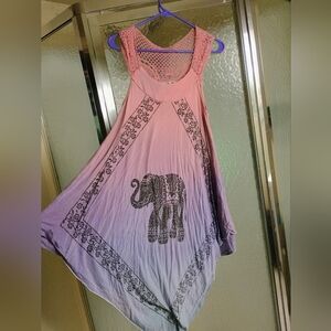 India Boutique Pink Crochet Detail Top